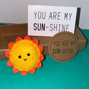 Your are my sunshine plush pocket pal token of love